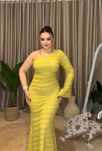 فستان كوريشه وان شولدر