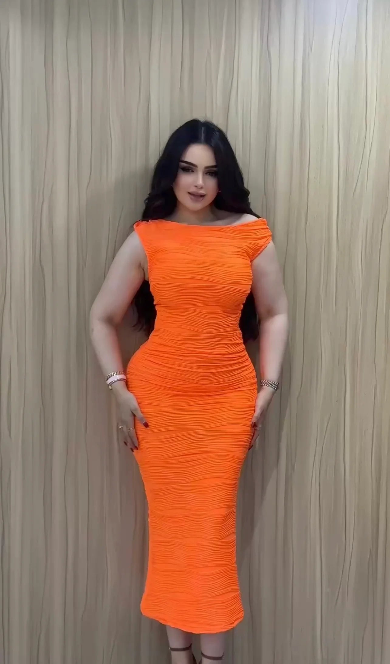 Orange Glass Bead Dress
