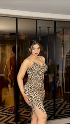 Tiger cap lined dress
