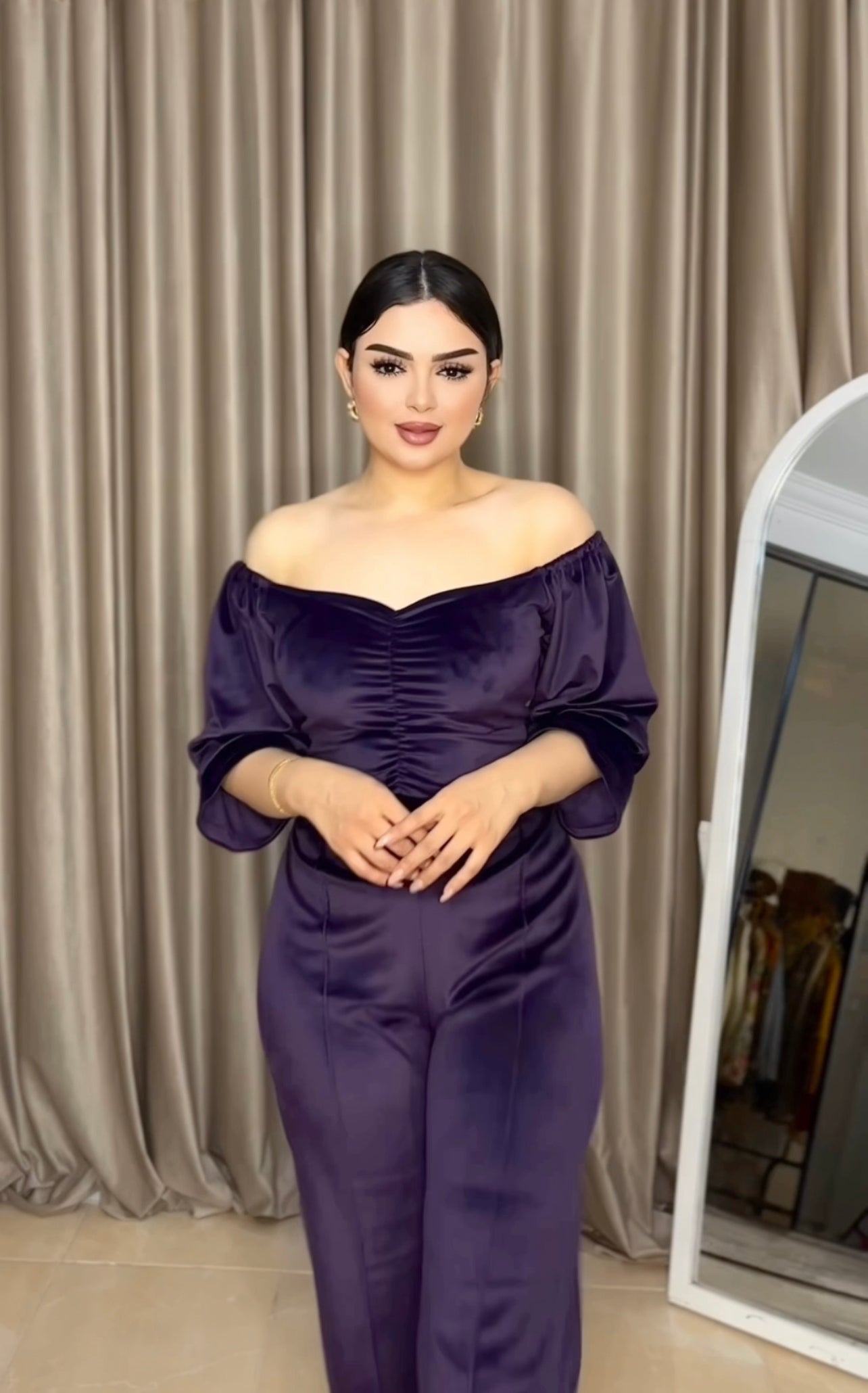 mauve velvet pajamas