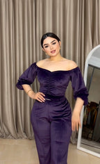 mauve velvet pajamas