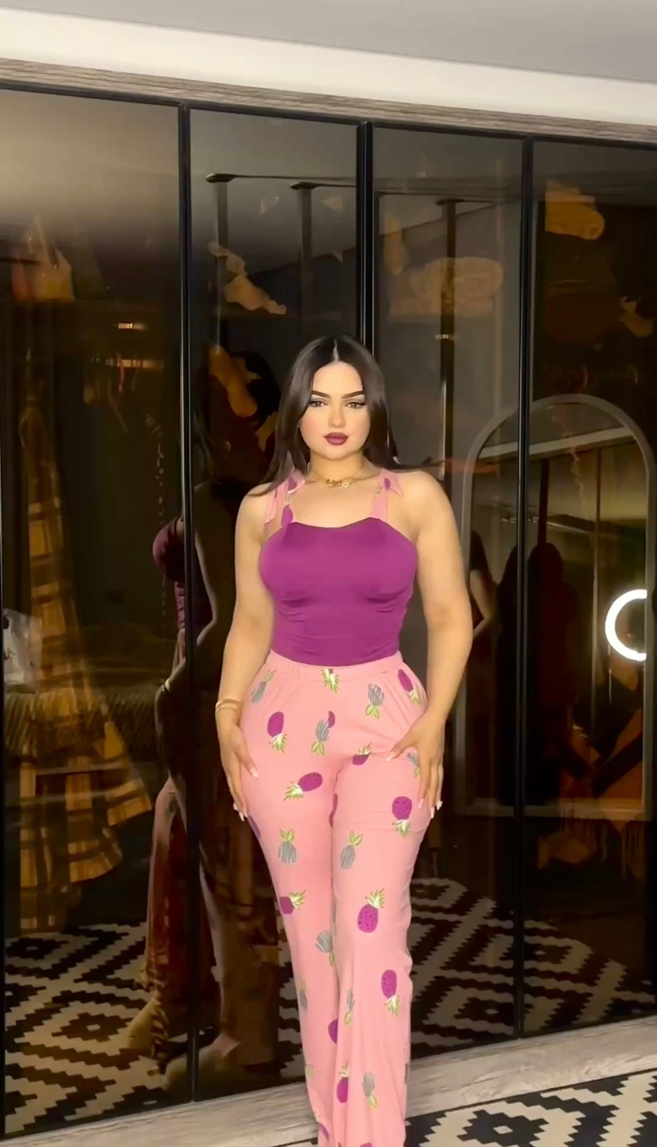 Pineapple purple pajamas