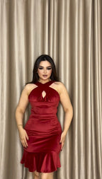 Burgundy skirt set