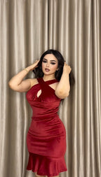 Burgundy skirt set
