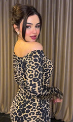 Tiger print tight dress