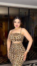 Tiger skirt and crop top set