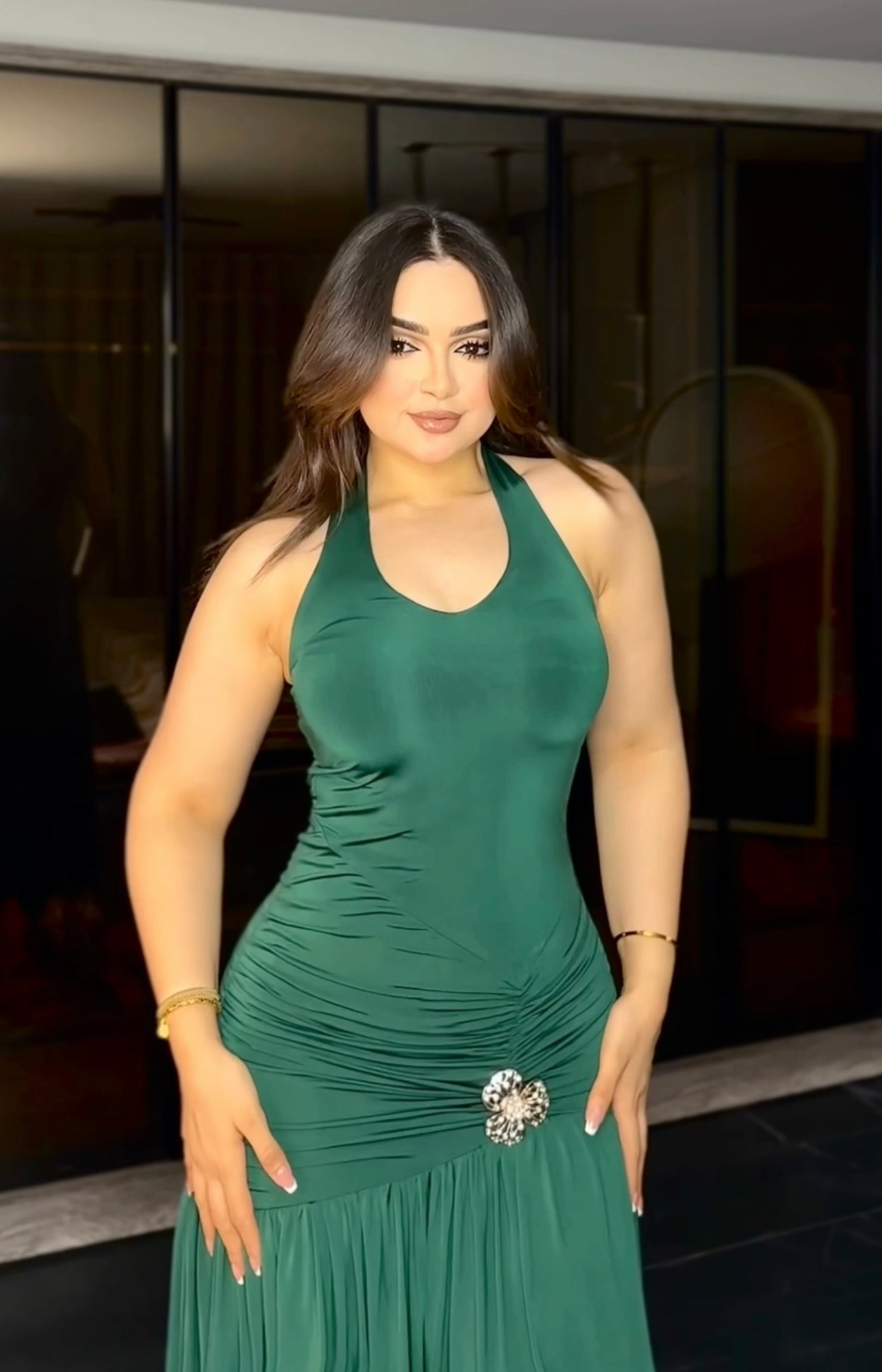 Swimsuit brooch dress
