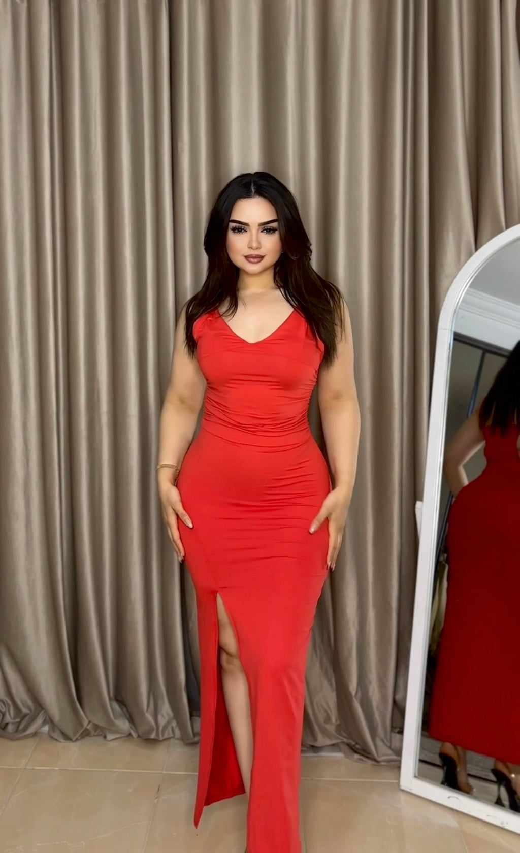 Seven-strap dress
