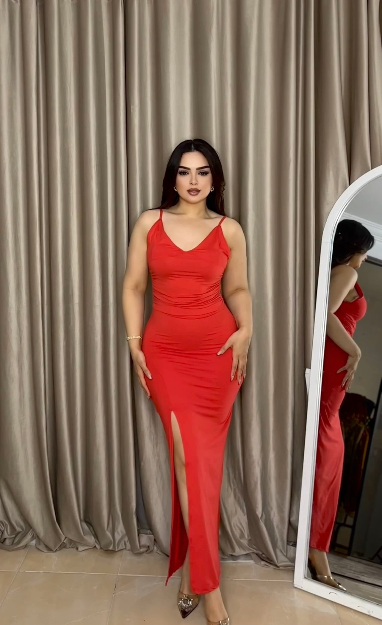 Seven-strap dress