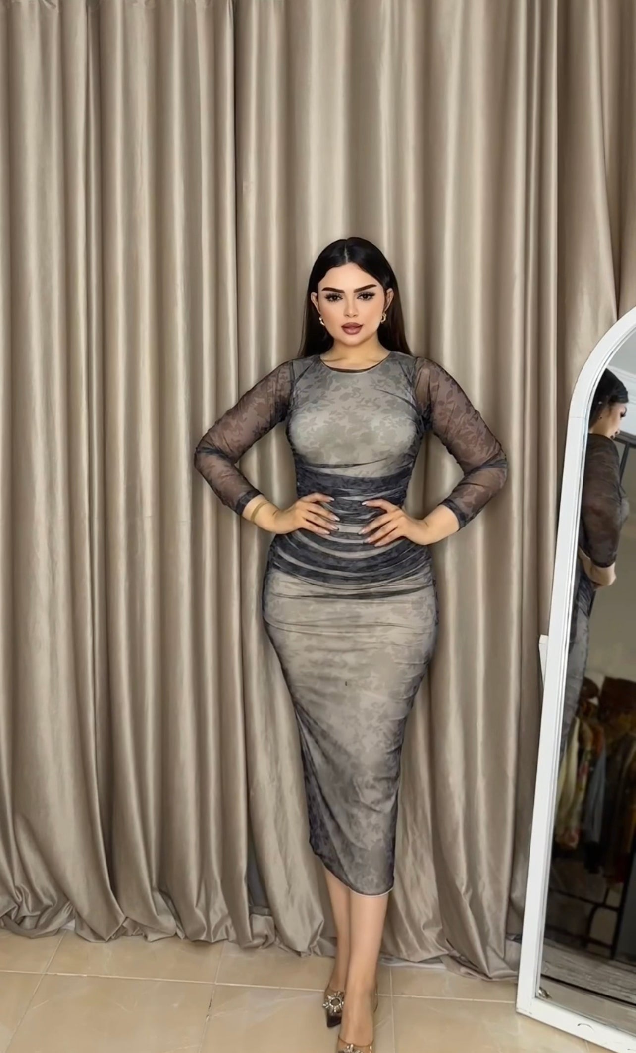 Tiger gray dress