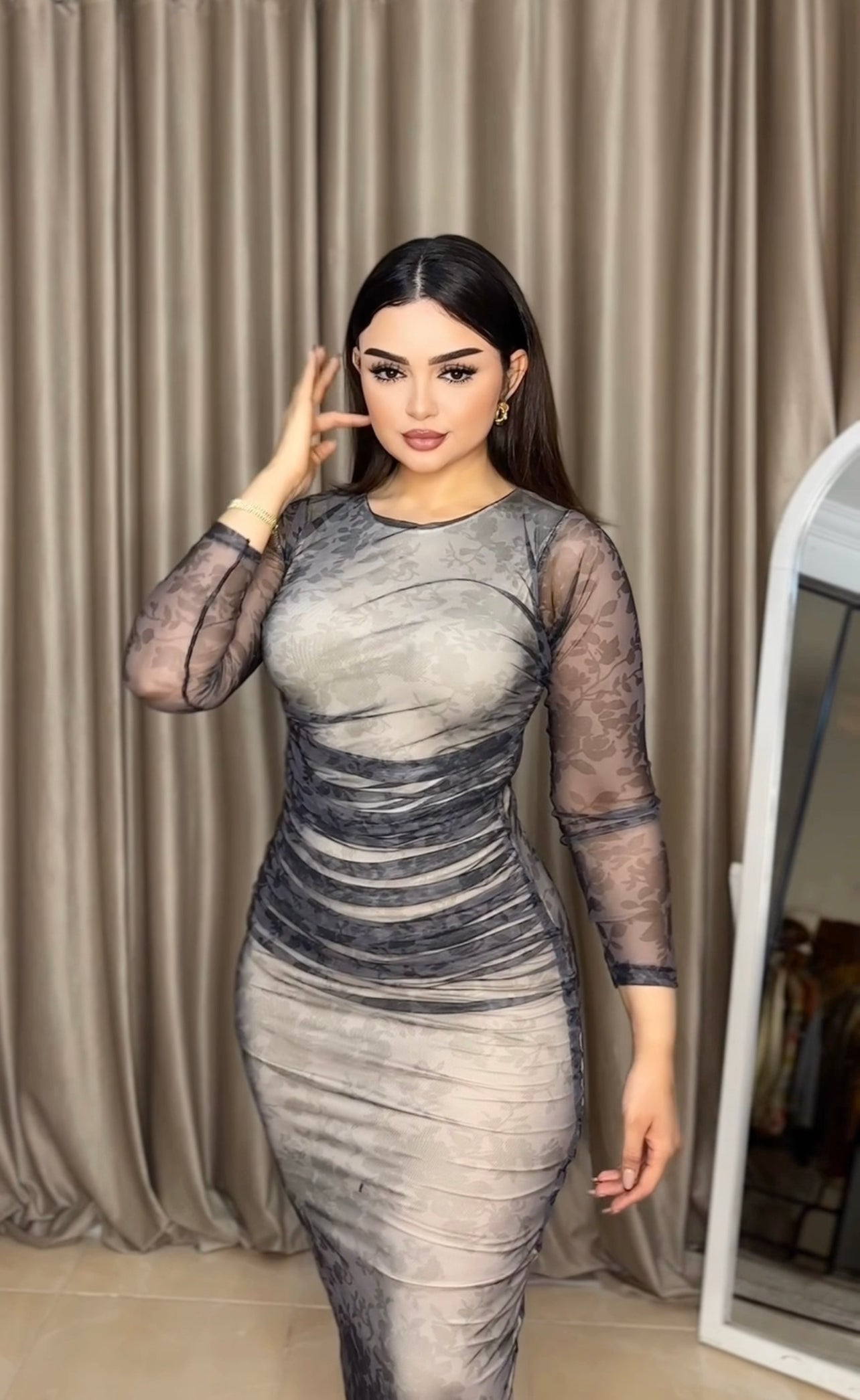 Tiger gray dress