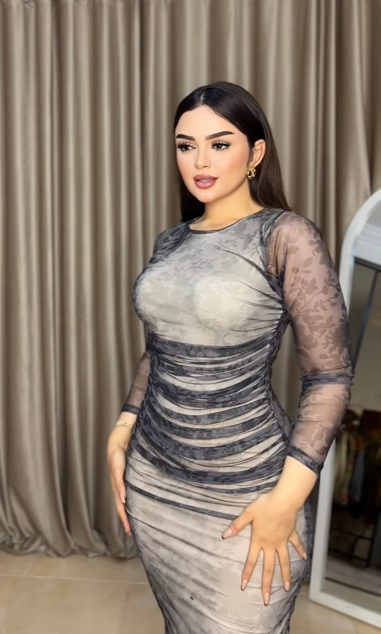 Tiger gray dress