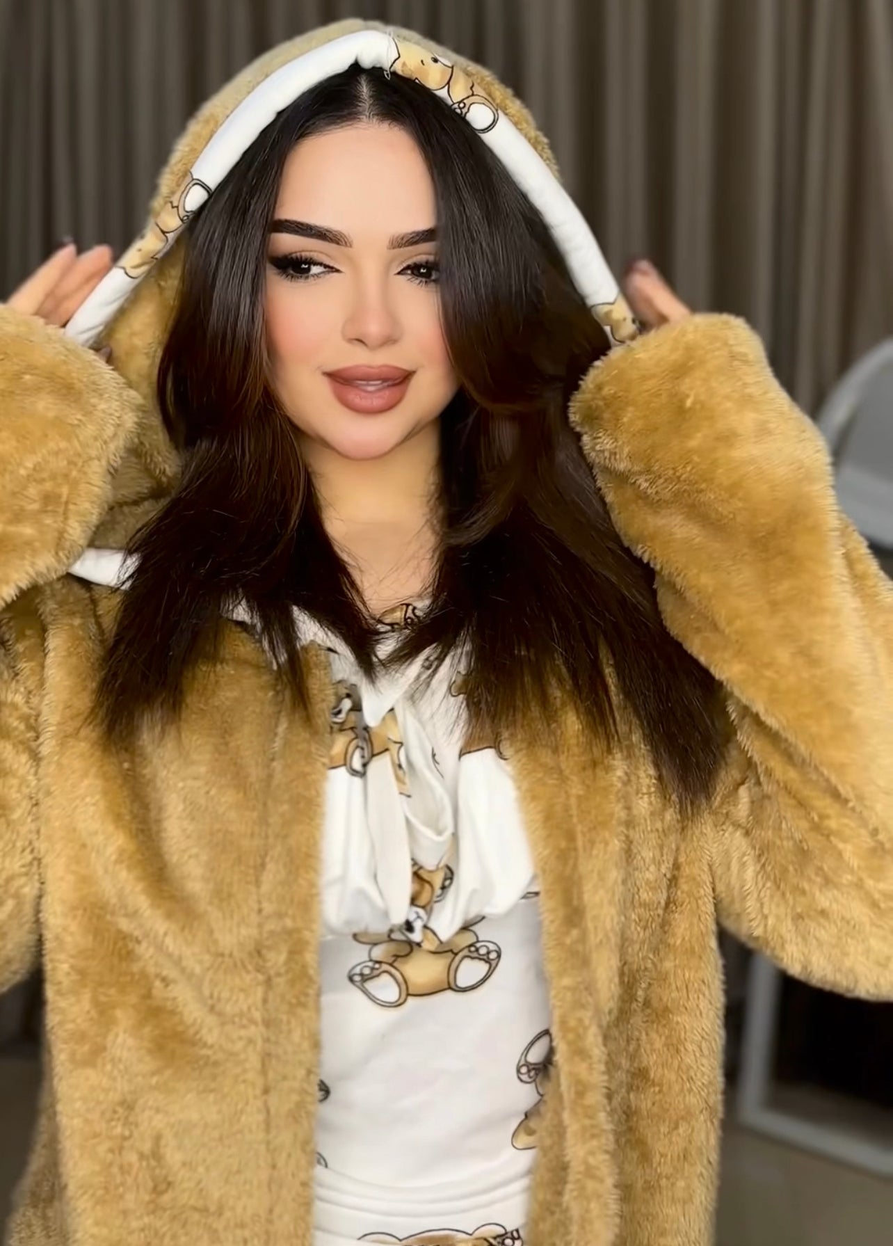 white teddy bear pajamas
