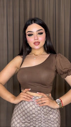 Brown skirt set