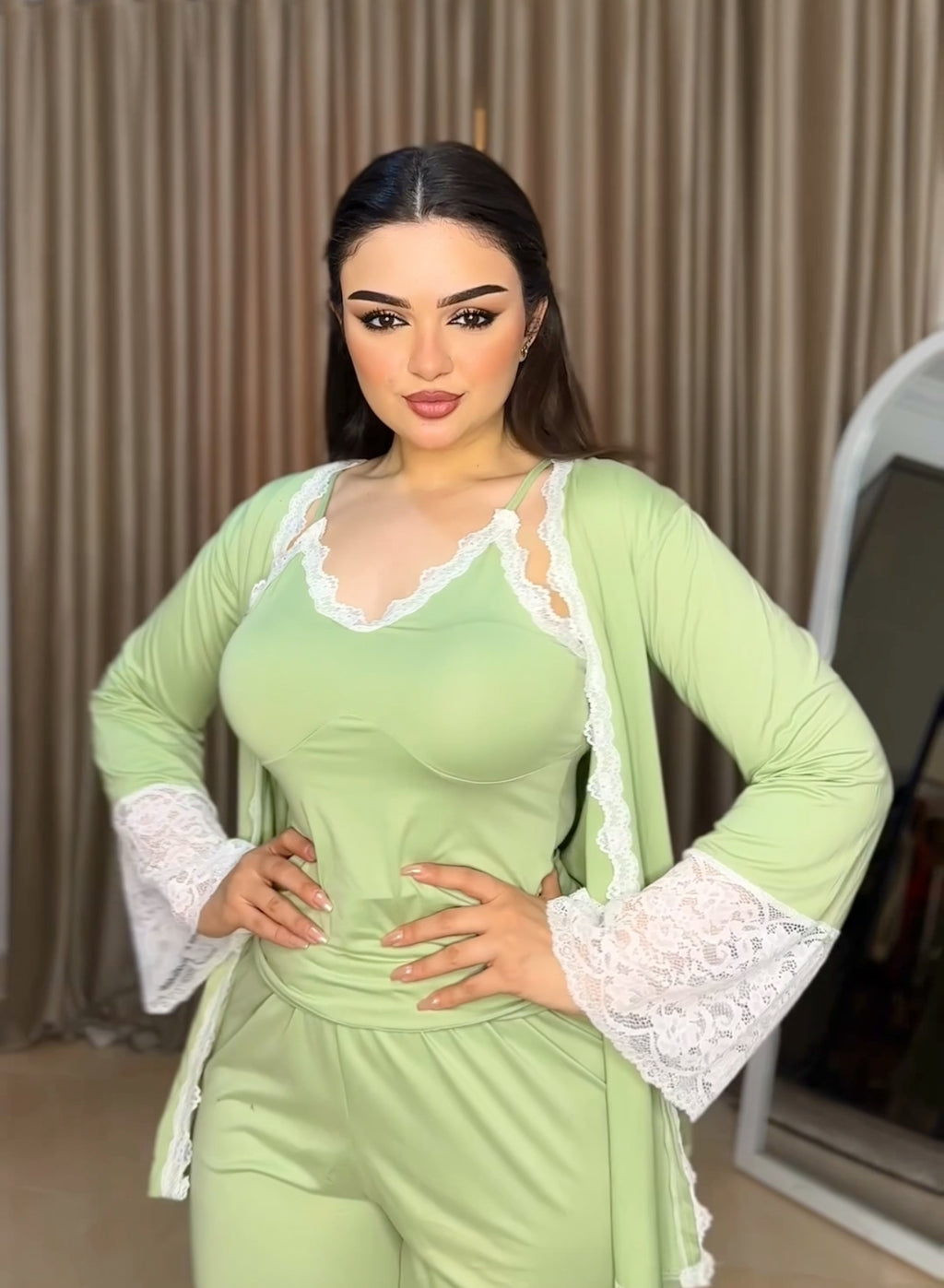 mint lace pajama