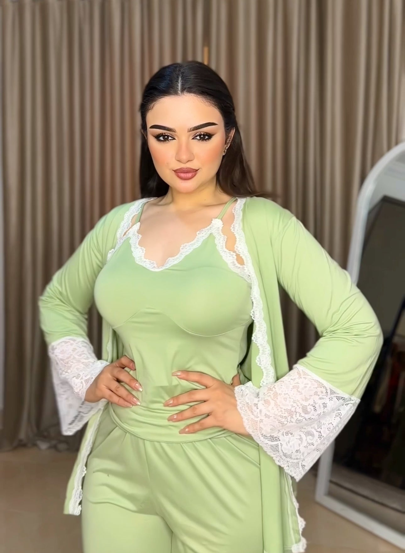 mint lace pajama