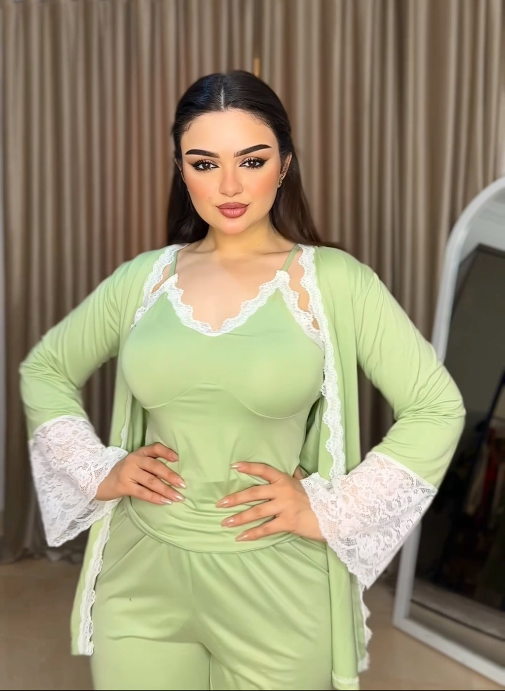 mint lace pajama