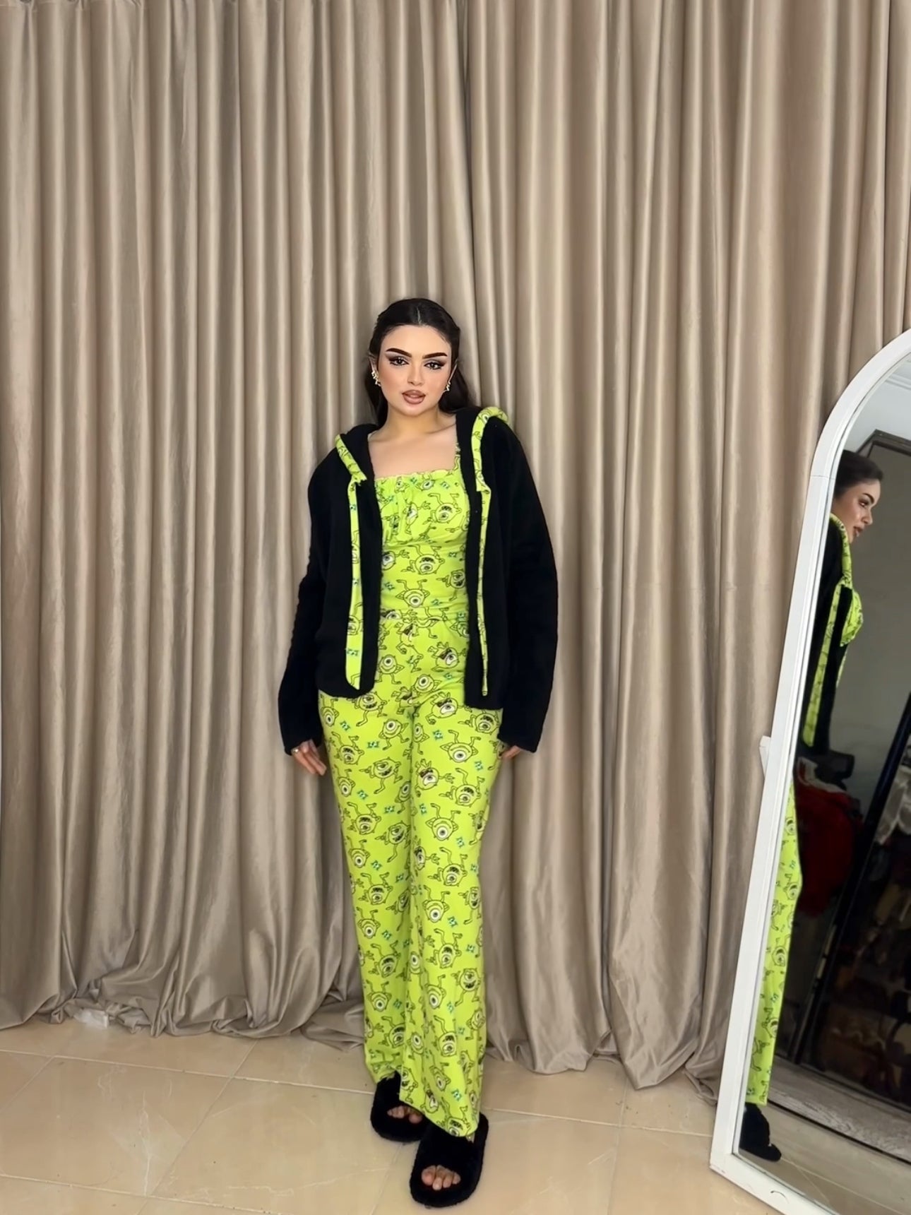 fur pajama set
