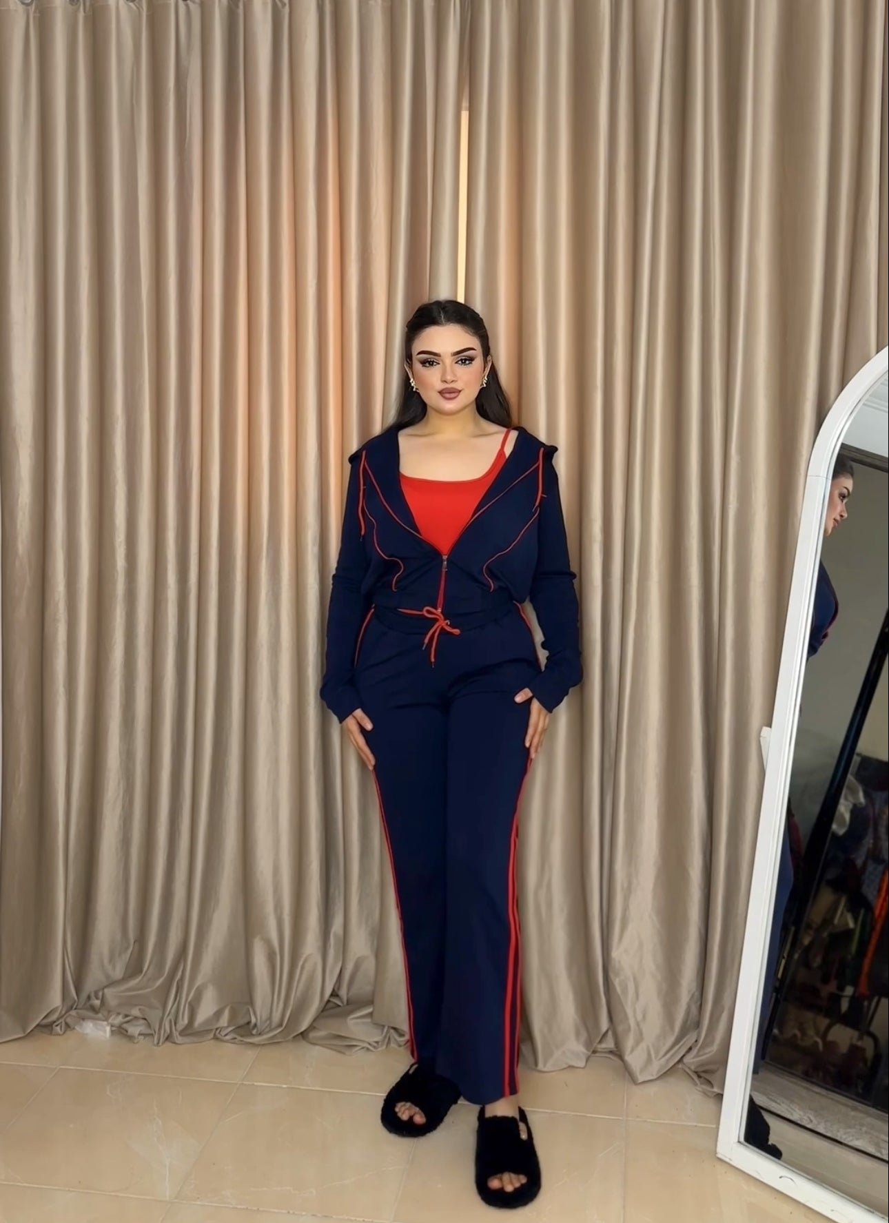 Navy and red 3-piece