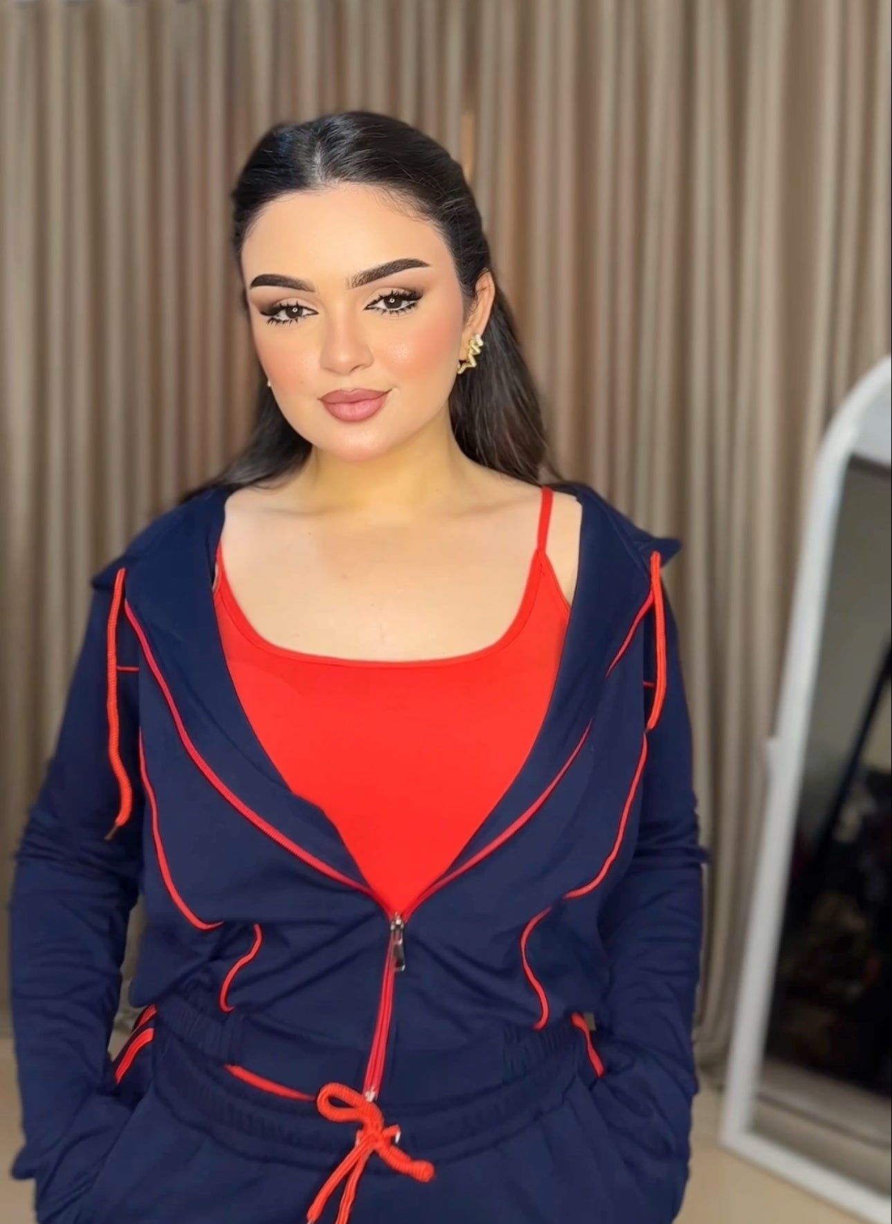 Navy and red 3-piece