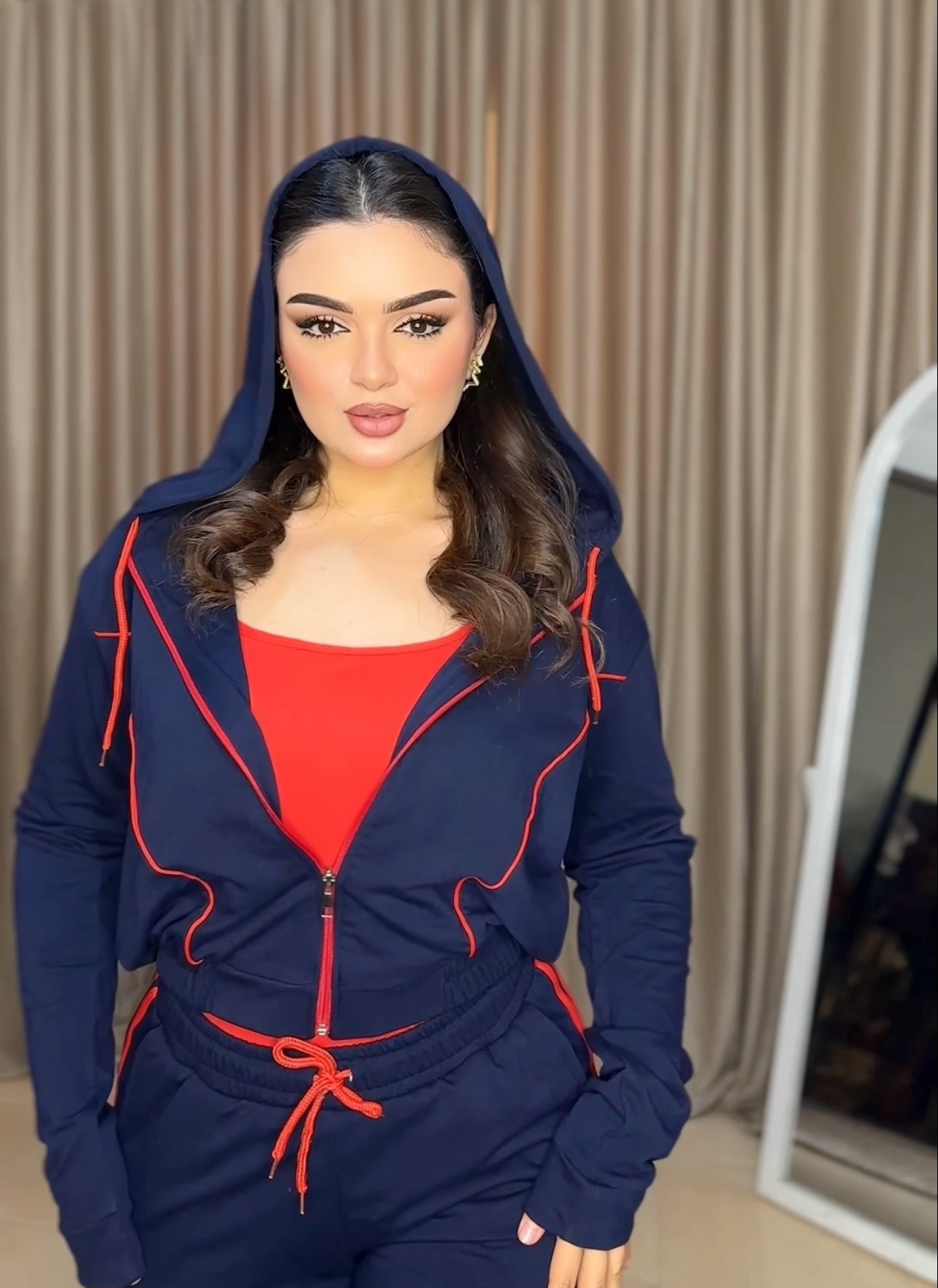 Navy and red 3-piece