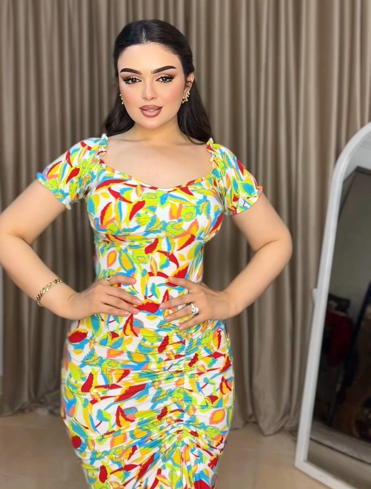 Floral print cash